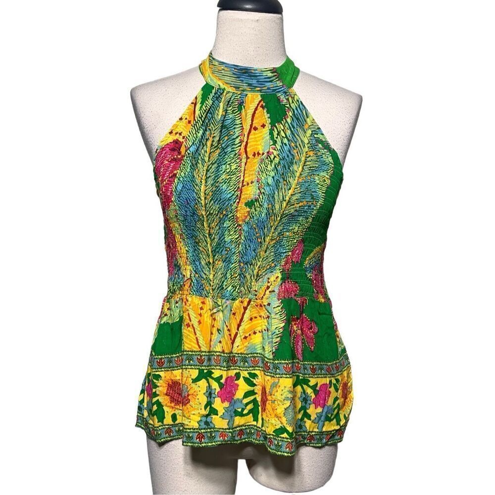 Cynthia Rowley NWT Colorful Sleeveless Blouse Size Small